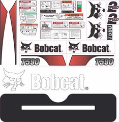Bobcat T590 V2 Aftermarket Decal Kit with control