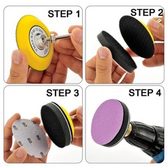 75mm/100mm/125mm/150mm Wet and Dry Sanding Discs Sandpaper Hook and Loop Pads