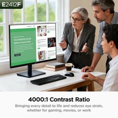 KOORUI 24-inch Computer Monitor Full HD 1920 x 1080p 100Hz VA Display 3000:1 …