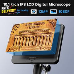 AD210 10.1 Inch LCD Digital Microscope for Adults Soldering Microscope for……