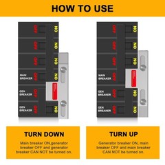 Generator Interlock Kit Compatible with Eaton Cutler Hammer 100 Amp and 125 A…