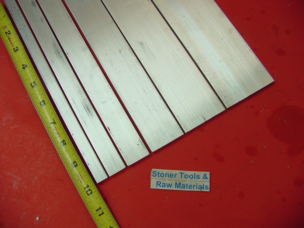 6 Piece 1/4″ Thick 1/2″ to 2-1/2″ x 10″ ALUMINUM FLAT BAR STOCK ASSORTMENT 6061