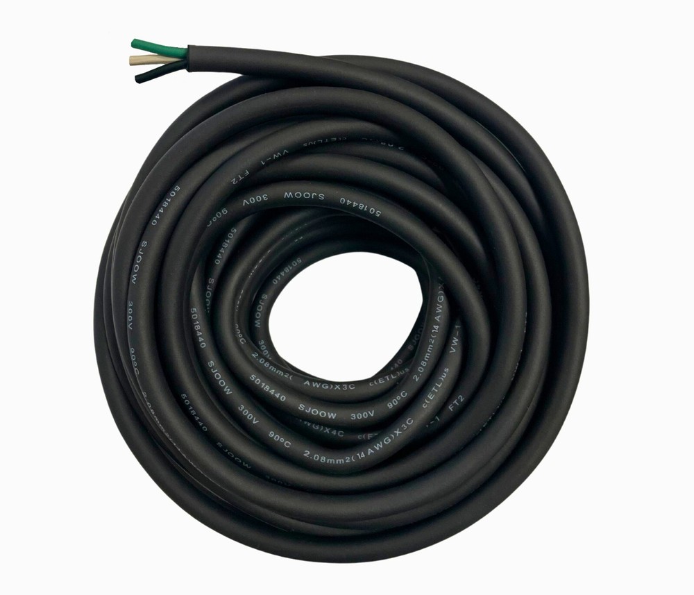 WindyNation 14/3 14 AWG 3 Conductor SJOOW Cable Cord Wire 300V Portable Power
