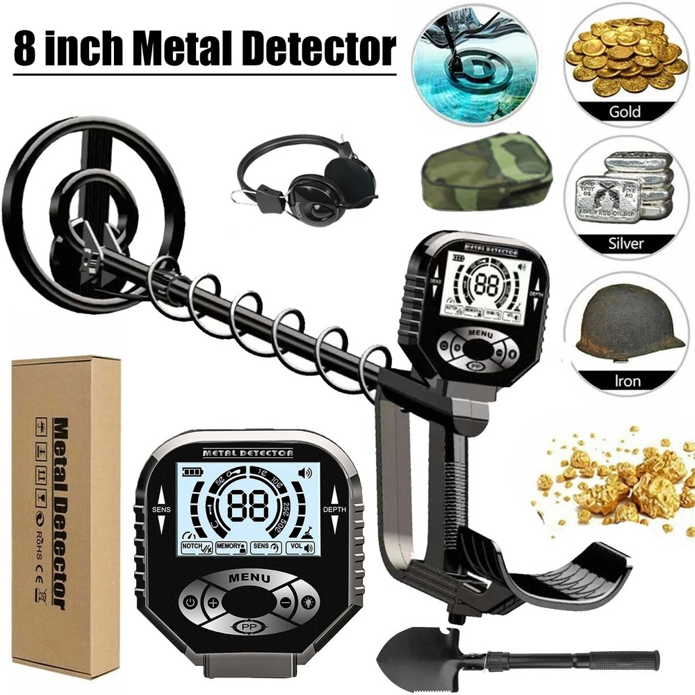 Detector De Metales Oro y Plata LCD Display Deep Ground Gold Finder Waterproof