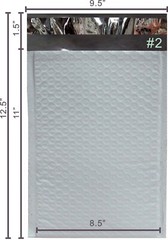 Polycyberusa® 400 #2 8.5 X 11 Poly Bubble Mailers Padded Envelopes