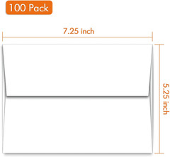 5×7 envelopes for invitaions 50 Pack A7 White Envelopes Quick Self Seal,for 5×7