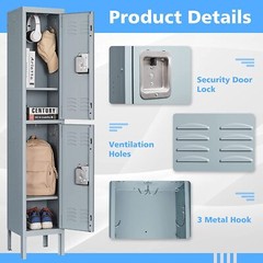 Metal Lockers for Employees Steel Storage Cabinets with Doors for Office School