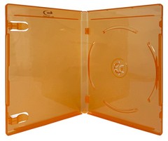 100 PREMIUM STANDARD Orange Blu-Ray Single Cases 12MM & 100 OPP Bags