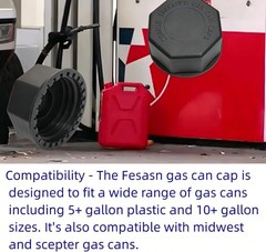 5 Gallon Gas Can Cap Replacement Fits Most 1/2/3/5 Gallon Gas Cans | Portable…