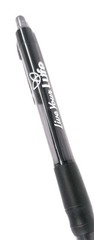 20 Misprint Click Pens MAXGLIDE Hub Pen Lot BLACK Thick Rubber Grip BLUE INK