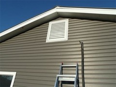 18″ WIDE X 24″ TALL HINGED ALUMINUM GABLE VENT WITH WHITE/ PAINTABLE FINISH