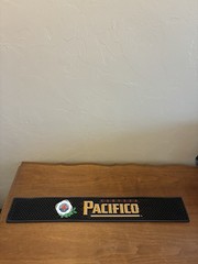 Pacifico Cerveza Drip Rail PVC Bar Mat, 24 x 3.5″ Multi-Color