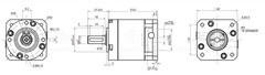 100:1 Planetary Gearbox Gear Reducer 50arc-min 5mm Input Shaft for Nema 17 Motor