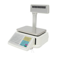 Commercial Label Printing Scale 30kg Capacity with Barcode Scanner Port