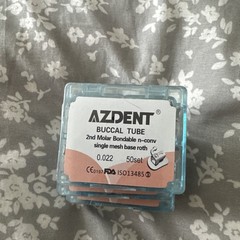 AZDENT Dental Ortho Buccal Tube 2nd 0.022 Bondable Inblock /Split Weld 50set