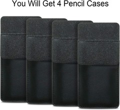 Outus 4 Pack Pocket Protector, Leather Pen Pouch Holder Organizer for Black