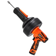 VEVOR 12V Electric Drain Auger 25FT Plumbing Snake Auto Feed for 3/4″-2″ Pipes