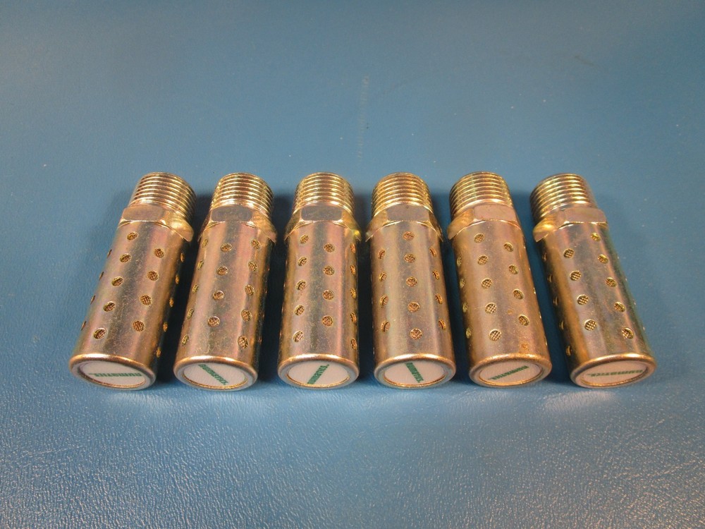 LOT OF 6 Numatics M4MN, PNEUMATIC SILENCER, M SERIES, 1/2 INCH PORT, THREADED
