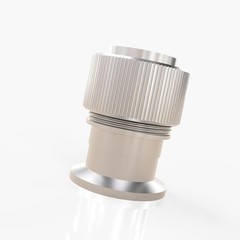 bmotiontech 1″ (25.0 to 25.4mm) tube compression port by O-ring to KF25 adapter