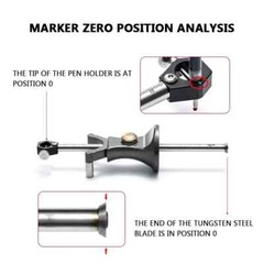 Woodworking DIY Dual-Purpose Straight & Curved Line Marker Parallel Line Marker
