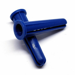 10-12 X 1″ BLUE CONICAL PLASTIC WALL ANCHORS, 2500pcs, Made in USA