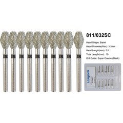 Dental Diamond Bur Football FG 368/023C 379/023 Egg Shape Coarse Fine High Speed