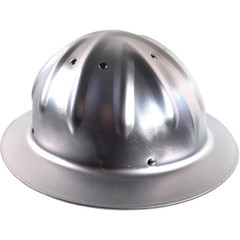 Aluminum Hard Hat Metal Safety Helmet with Full Brim Shock-Absorbing Suspension