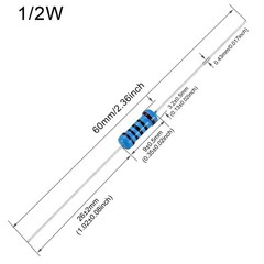 EDGELEC 100pcs 10K ohm Resistor 1/2w (0.5Watt) ±1% Tolerance [E5P011]