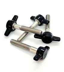 M6 Thumb Screw T Bolts Black Plastic Tee Wing Knob Stainless Steel 6mm Stud