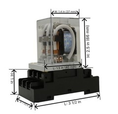 12VDC 40A Relay 3PDT Coil Power 11 Pin with Socket JQX-38F – R40A12VDC