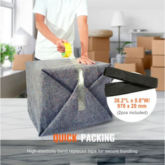 KFFKFF 72 x 54 Recycled Cotton Moving Blankets (12-Pack)