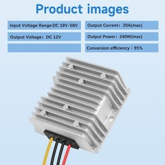 DC 18V-58V to 12V 20A 240W Step Down Converter 18V 20V 24V 36V 48V to 12V Gol…