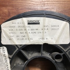 Sandvik ER316/316L – 0.035 In Wire. Spool 10lbs