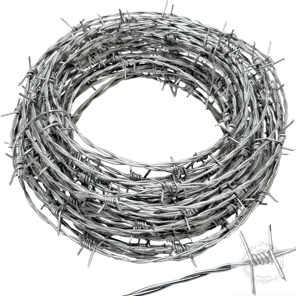 Real Barbed Wire 50ft 18 Gauge – Great for Crafts, Fences, and Critter Deterrent