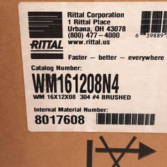 Rittal WM161208N4 Stainless Steel Enclosure, Wall Mount, 16x12x8in, IP66