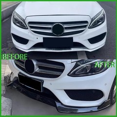 BriSunshine Carbon Fiber Front Lip Compatible with 2015-2018 C Class W205 C300