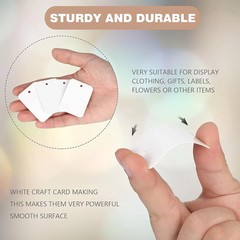 1000Pcs Price Tags, White Clothing Tags for Retail, Small Kraft Paper Tags for L
