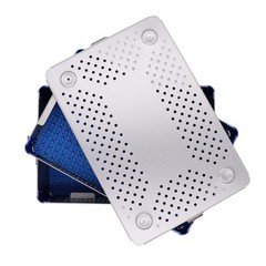 Aluminium Alloy Sterilization Tray Case Surgical Instrument Disinfection Box USA