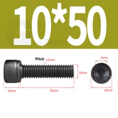 M2 M2.5 M3 M4 M5 Allen Bolt Hex Socket Cap Screws Black Steel 12.9 DIN912 Coarse