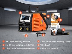 HITBOX 200A Stick Welder 110V ARC MMA Lift TIG 2-in-1 Welding Machine DIY/Gift