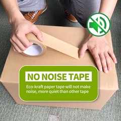 TAPEBEAR Eco-Friendly Kraft Paper Tape, Biodegradable 2inch x 60yards, 6rolls