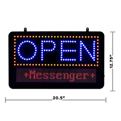 22 In. X 13 In. LED Programmable Message Board Open Sign