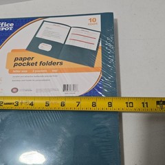 Office Depot Paper Pocket Folders Letter Size 2 Pocket Teal Black 20 Count Total