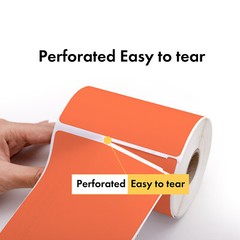 ZEBRA 4×6 COLOR (4″ x 6″) ORANGE Direct Thermal Labels 1″ Core – (40) Rolls/250