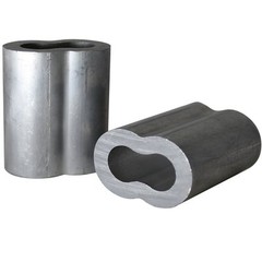 50 Aluminum Sleeves for Wire Rope, 3/16″.