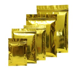 Flat Double-Sided Glossy Gold Mylar QuickQlick™ Bags Variety QTY Sizes