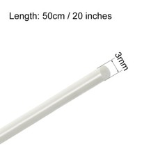 5pcs FRP Fiberglass Round Rod 3mm Dia 500mm L White Engineering Round Bars