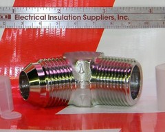NEW 1/2″ MJIC x 1/2 MNPT 45° 316 Stainless Steel 37° Adapter Fitting -8 Parker