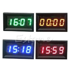 Car Truck Digital Electronic Clock LED Screen Display Electronic Watch 12V/24V
