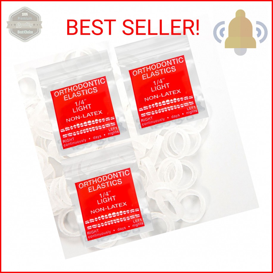 LA MIERE Non Latex 300 pcs 1/4inch Light Intraoral Elastic Bands, Orthodontic El